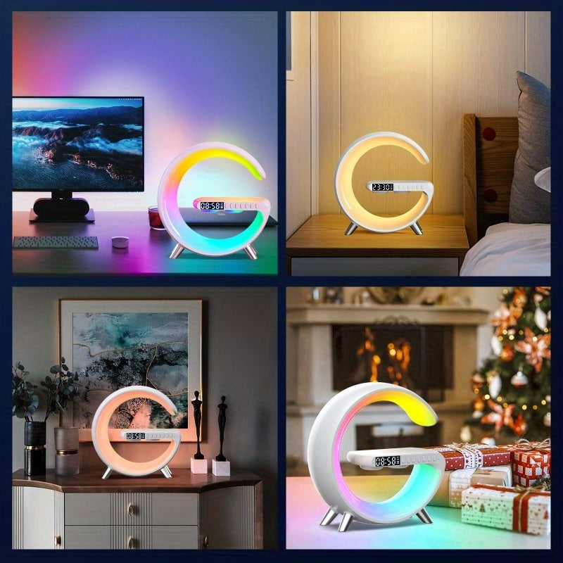 Dynamic Wake-Up Lamp with Sunrise Alarm & Speaker wireless charging