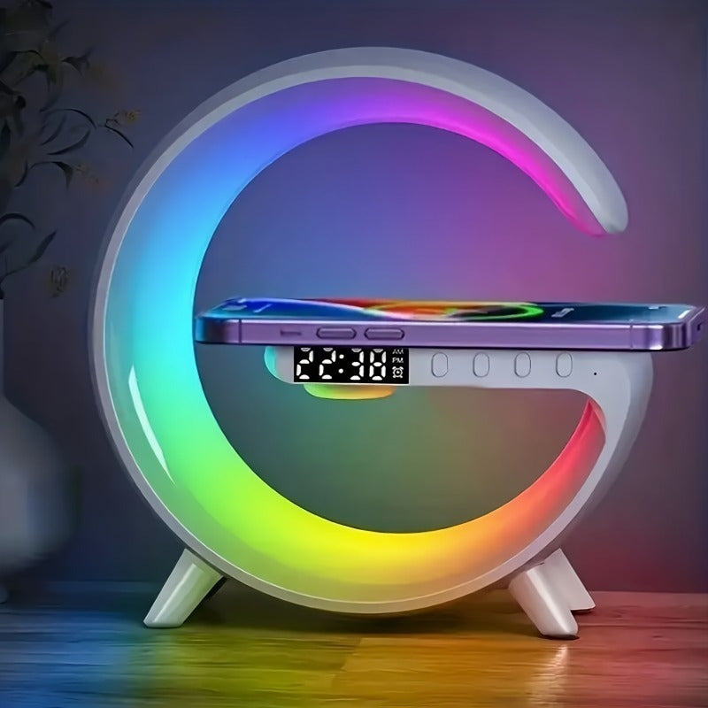 Dynamic Wake-Up Lamp with Sunrise Alarm & Speaker wireless charging