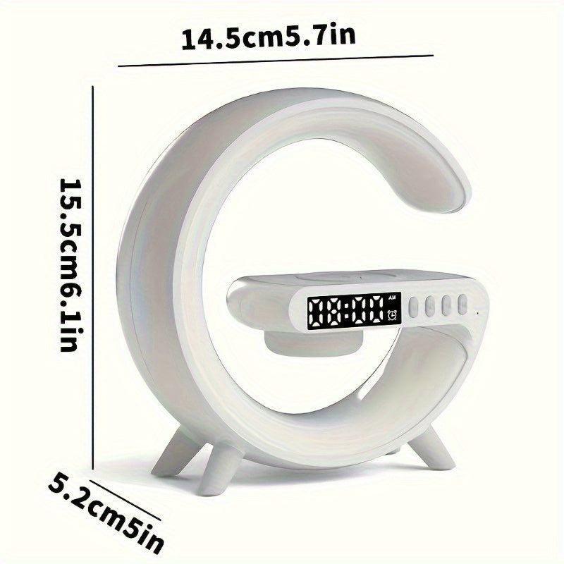 Dynamic Wake-Up Lamp with Sunrise Alarm & Speaker wireless charging
