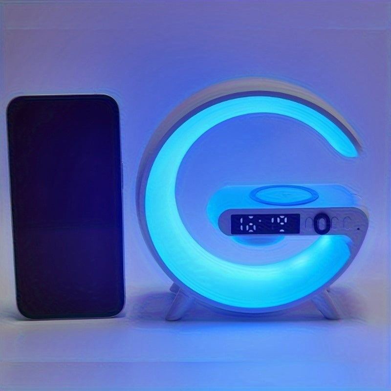 Dynamic Wake-Up Lamp with Sunrise Alarm & Speaker wireless charging